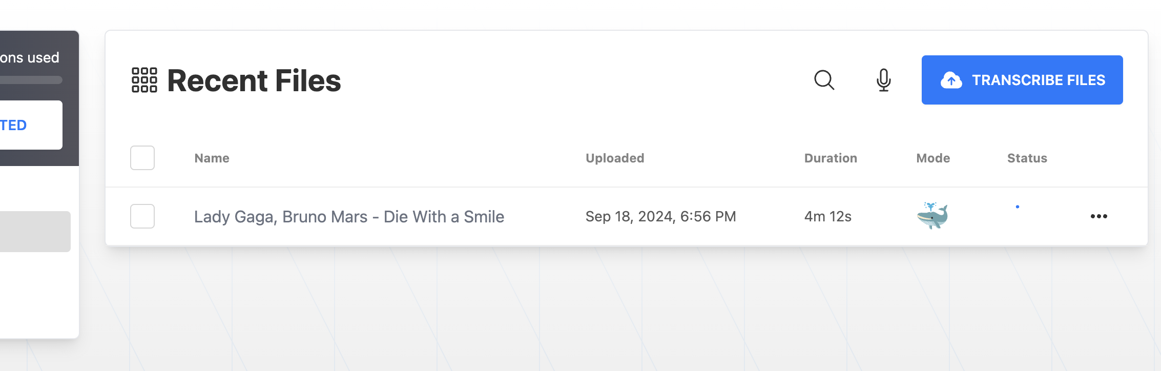 TurboScribe Results Interface